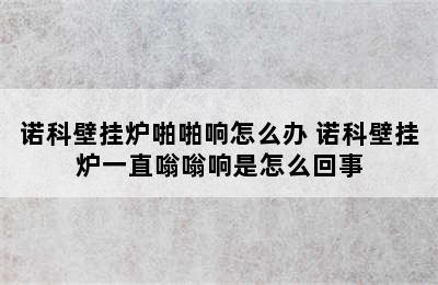 诺科壁挂炉啪啪响怎么办 诺科壁挂炉一直嗡嗡响是怎么回事